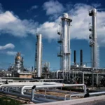 Workers oversee operations at Ghana’s Tema Oil Refinery as it resumes fuel processing after a six-year shutdown.