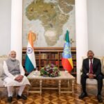 Indian Prime Minister Narendra Modi and Ethiopian Prime Minister Abiy Ahmed during strategic talks on economic and trade partnership in Addis Ababa