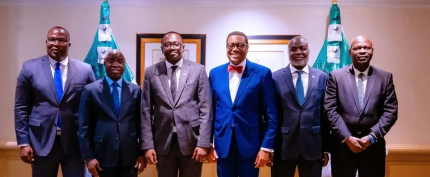 African Development Fund meeting with representatives from African countries pledging contributions to support development projects across the continent