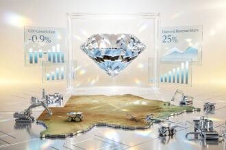 Botswana diamond mine as falling global demand weighs on the country’s economic growth outlook in 2025
