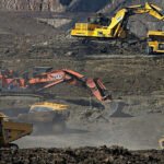 Heavy mining equipment operating at an open-pit mine in Liberia as the country seeks to expand mining output and boost national revenue