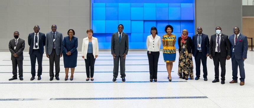 Zambian government officials meeting with IMF representatives to discuss a new economic reform programme