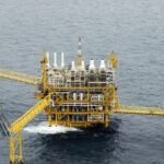 Offshore oil drilling rig in Libyan waters as Libya launches first oil exploration bidding round in 17 years